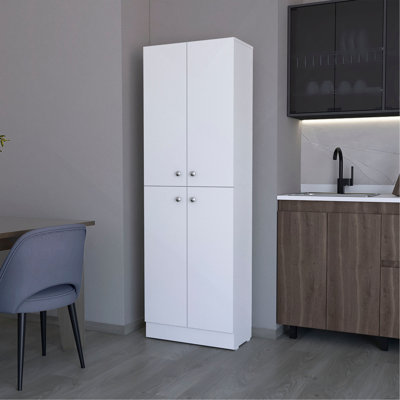 Garde-manger avec 4 portes et 5 tablettes cachées