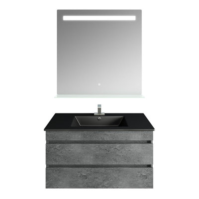31.18'' Single Bathroom Vanity with Stone Top
