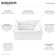 Kingston Brass Aqua Eden 60-Inch Acrylic Rectangular 3-Wall Alcove Tub with Armrests and Anti-Skid Surface