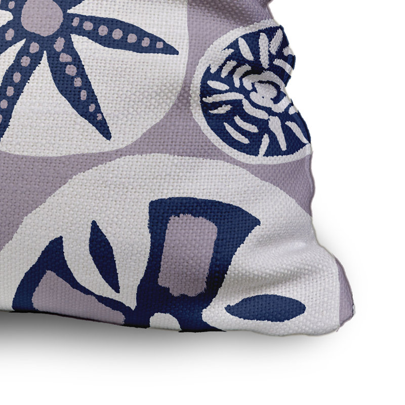 Coussin et insert en faux lin Algoa Treasure, 20 po X 20 po, Lavande