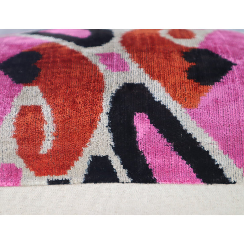 Velvet Rectangular Pillow Cover & Insert, Orange Geometric Shapes