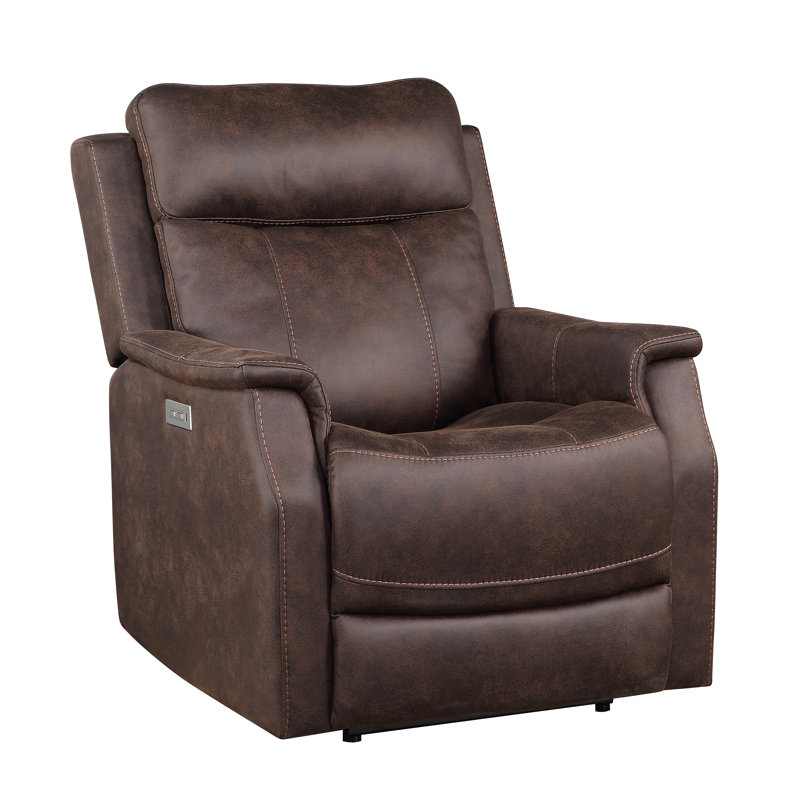Fauteuil inclinable électrique double Frankenmuth - Noyer, Polyester à 100 % noyer