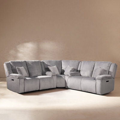 Farnham 109.5" 4-Power Motion 5-piece Corner Sectional Sofa