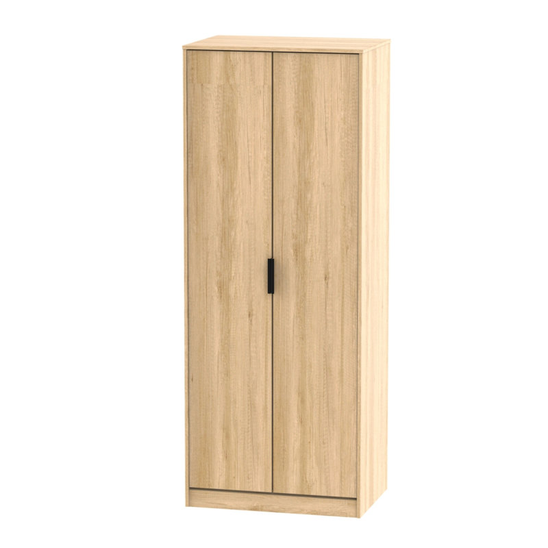 Fully Assembled Gafita Hong Kong 2 Door Wardrobe, Oak Wood Veneer