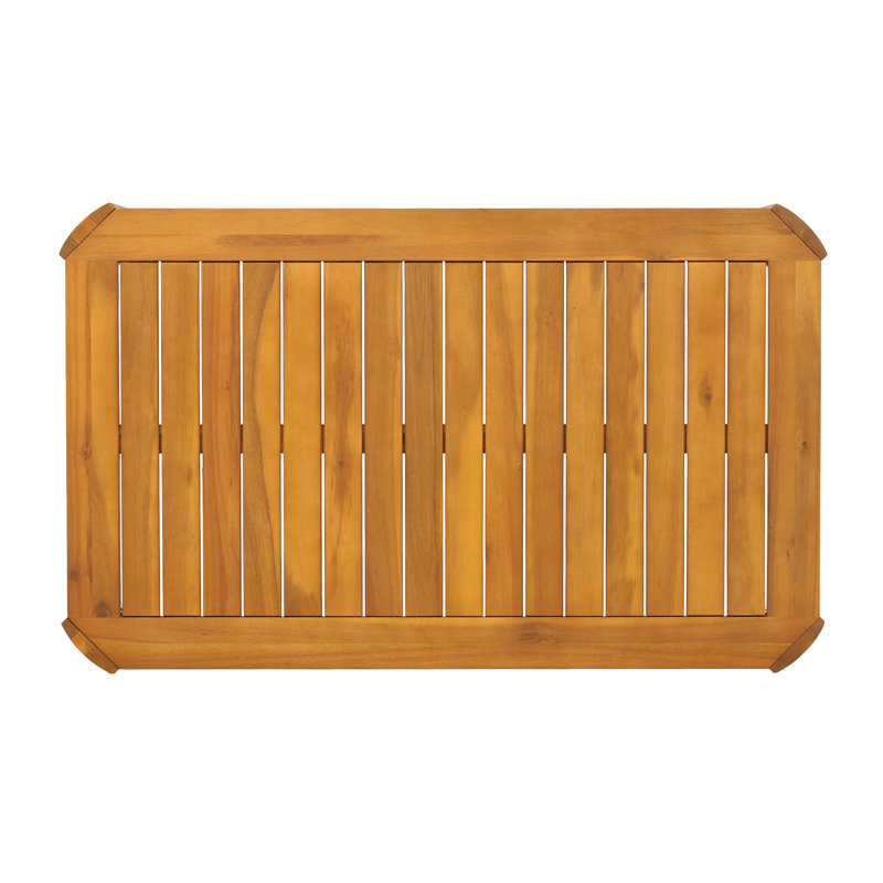 Ensemble canapé deux places et table basse extérieure Avanti en bois d'acacia massif moderne pour 2 personnes avec coussins moelleux