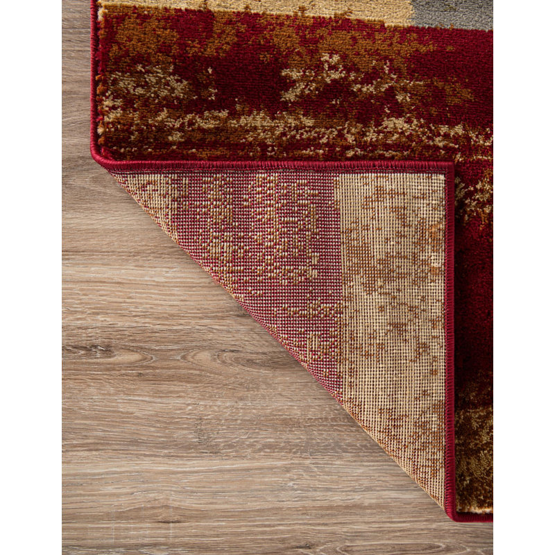 Adetomiwa Geometric Multi Area Rug, Square 5'3"
