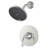 Twist Collection Shower Trim Only: 6" Round Shower Head, Single Handle Set & Rough-in Valve Included - Brushed Nickel-92461002