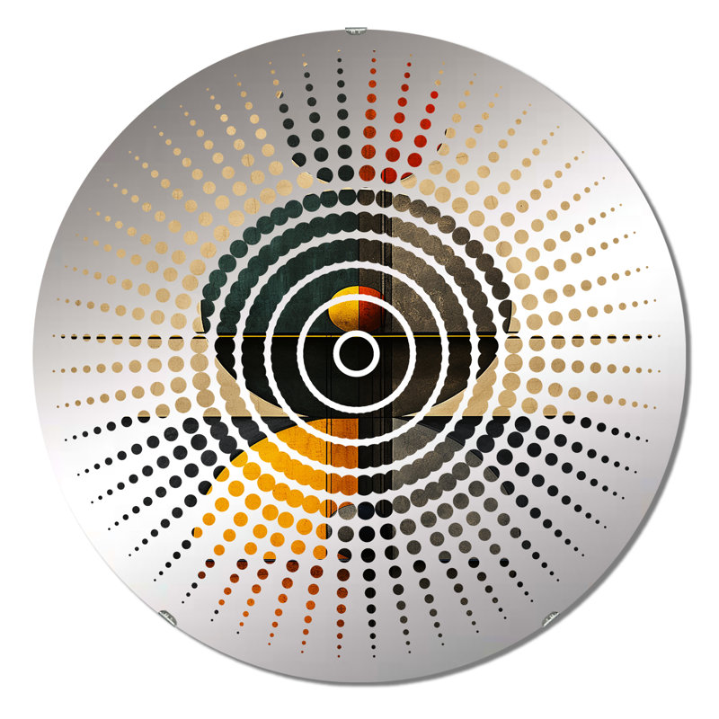 Miroir mural «Unraveling The Mystery Retro Geometrics III - Sun Circles», 31,4 po x 31,4 po