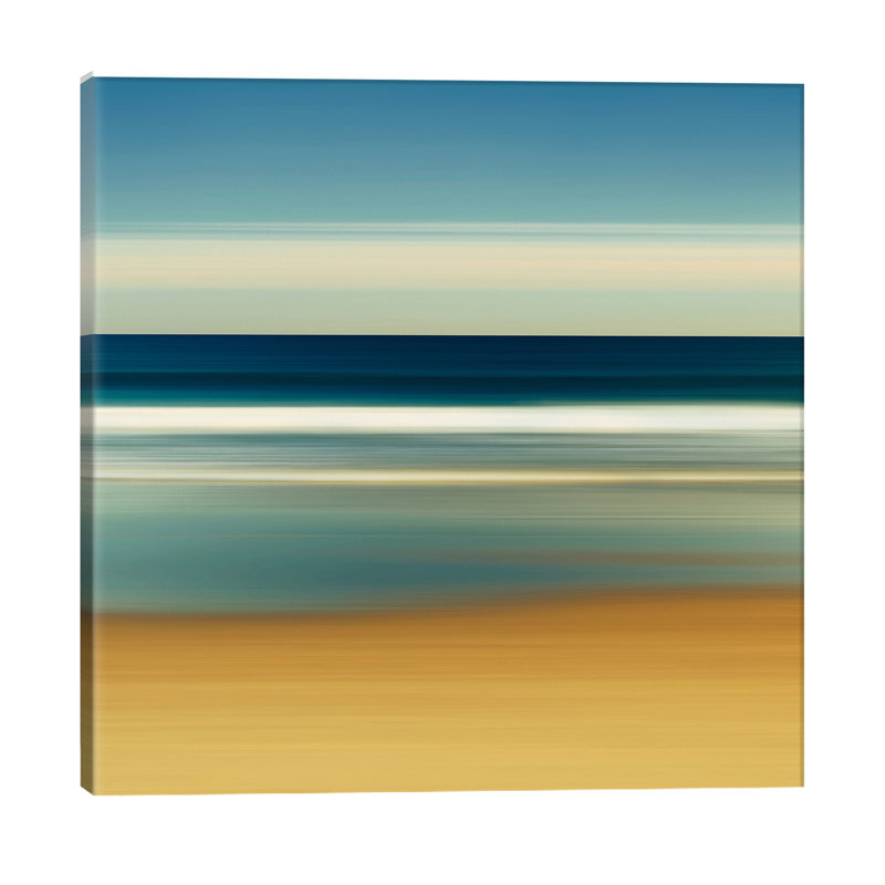 'Sea Stripes II' Graphic Art Print on Wrapped Canvas, 93.98 cm H x 93.98 cm W x 3.175 cm D