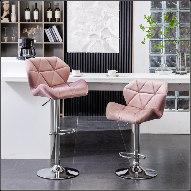 Tabouret de bar Breni Velvet Diamond