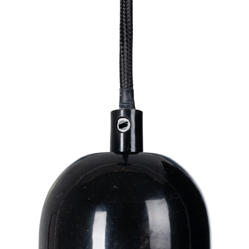 1 - Light Chrome Pendant, Black/Green