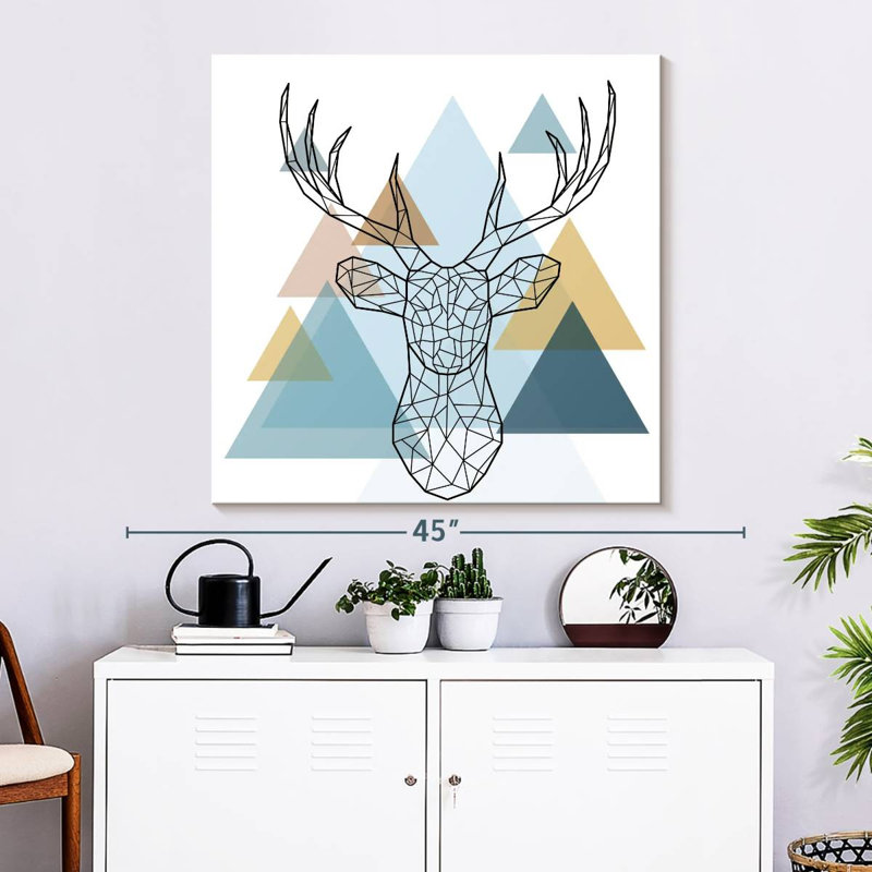 Crowle Geometry Deer, 33" H x 33" W