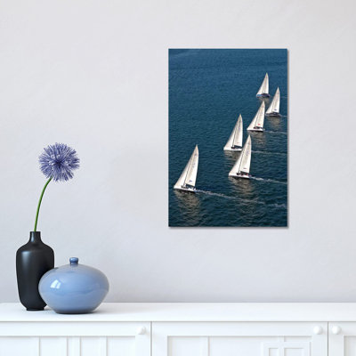 Sailboats in Swan NYYC Invitational Regatta, Newport, Rhode Island, USA 1 Piece Wrapped Canvas Wall Art
