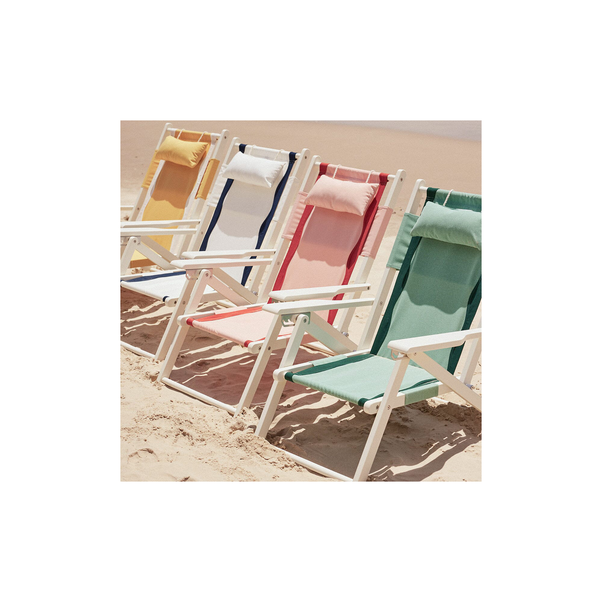  Folding Beach Chair, White