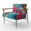 Fauteuil d'appoint rembourré abstrait rose Enigma I-112889574