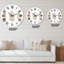 Tropical Beiges Leaves - Traditional wall clock-60327127
