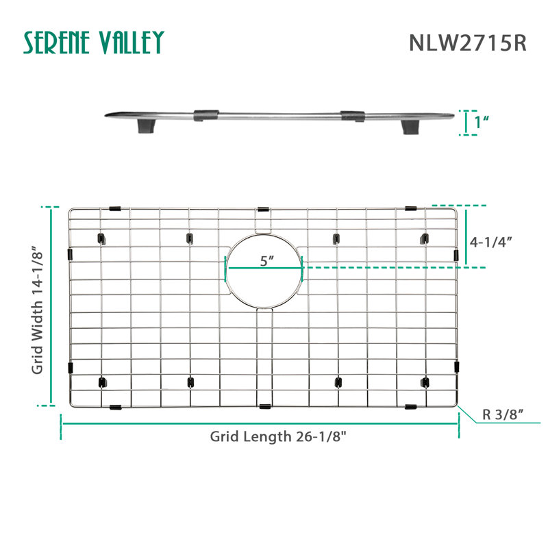26.1-in x 14.13-in Rear Drain Sink Protector Sink Protector