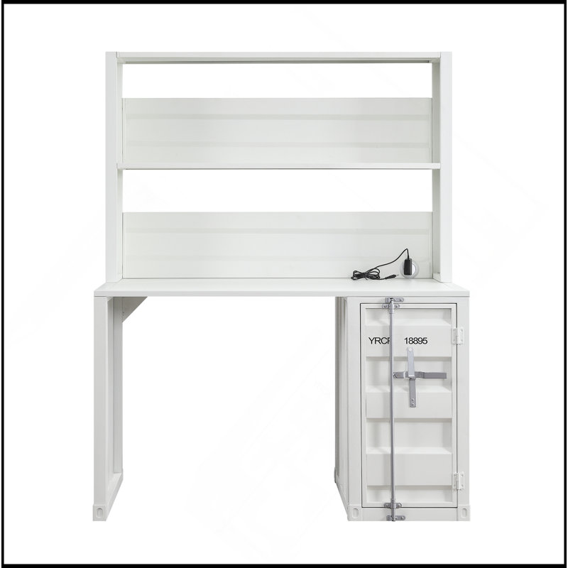 Bureau d'écriture avec huche Finish, Blanc