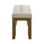 Banc traditionnel 1 pièce avec tissu neutre doux pour la salle à manger, l'attraction, profondeur d'assise de 15,5 po, hauteur du revêtement: 20,1 po