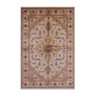 Tapis oriental rose / ivoire Bedros