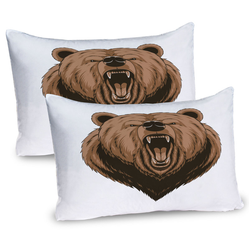 Ensemble de 2 taies décoratives Ambesonne Bear, H 20 po x l 30 po