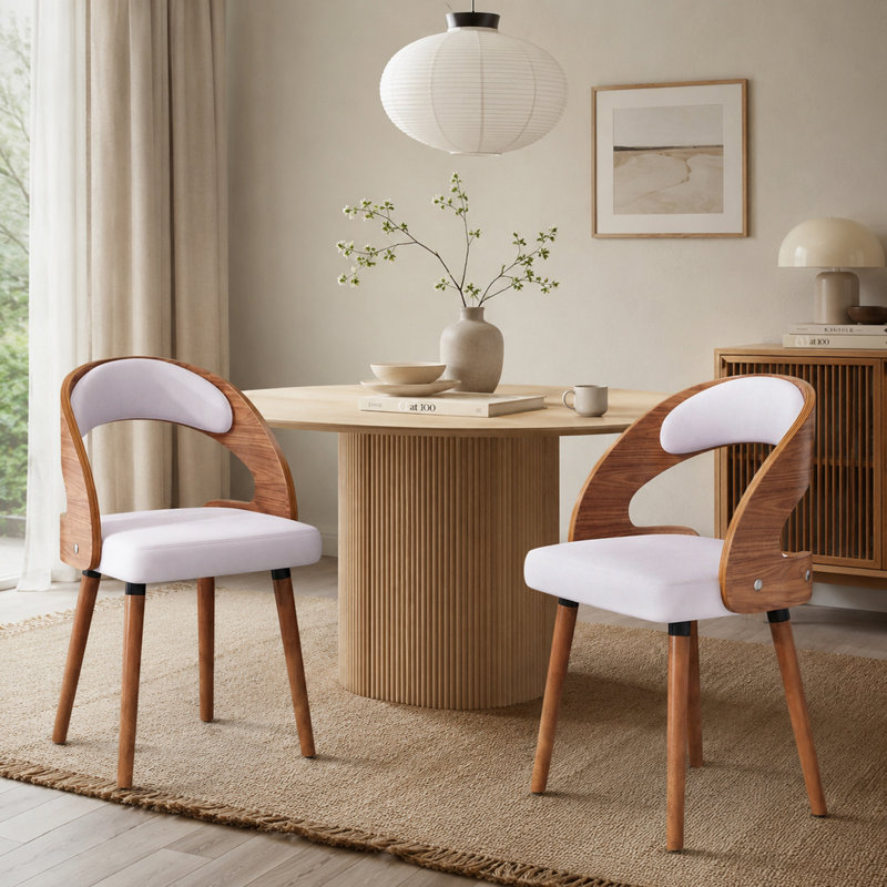 Chaise d'appoint de salle à manger avec cadre rembourré Modern, Kaki