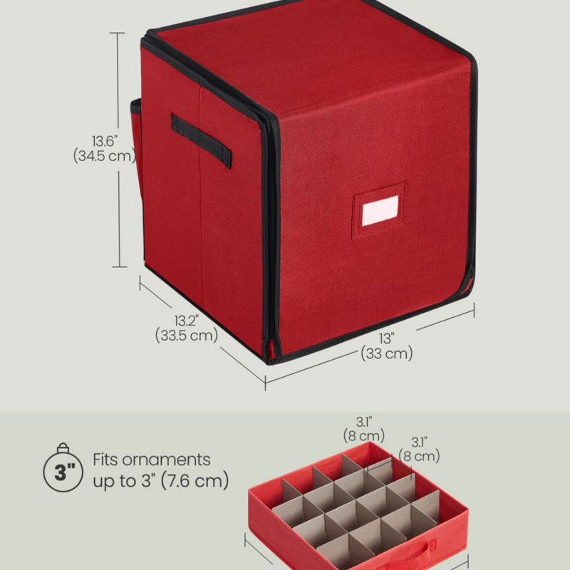 Brayden Studio Fabric Storage Bag, Red
