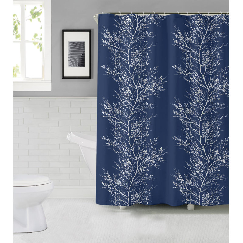 Rideau de douche simple, Bleu marine