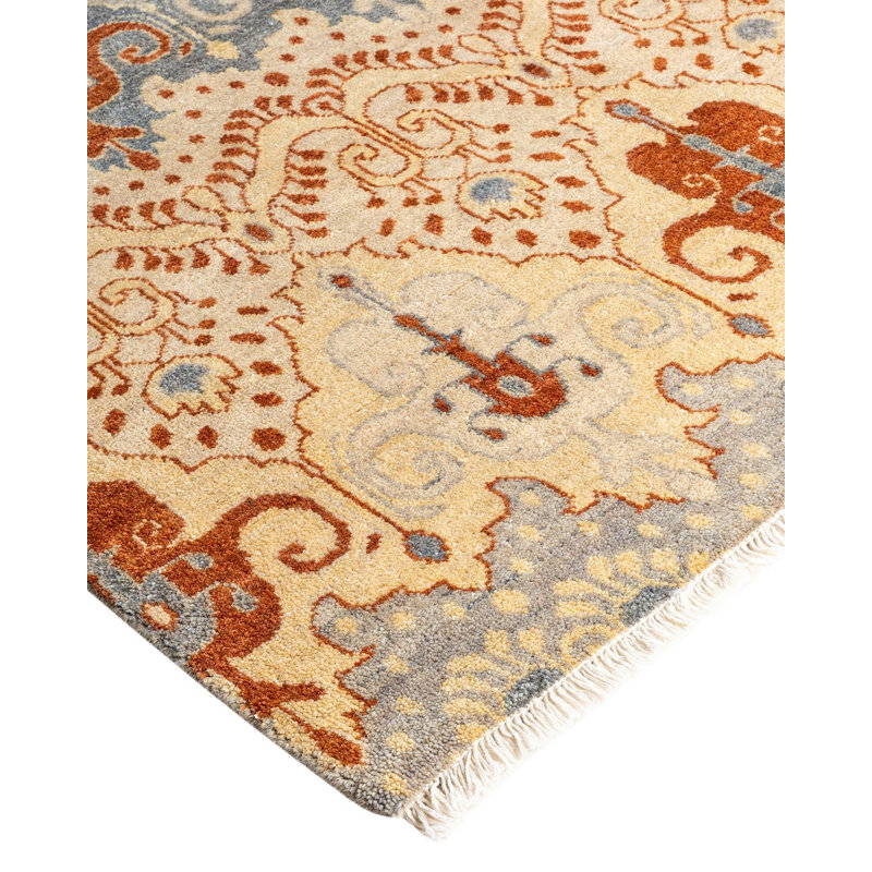 Overdyed One-of-a-Kind 9' 3" X 12' 3" Hand Knotted Area Rug
