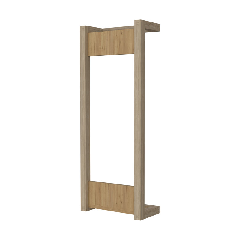 Washan Towel Rack, Wall-Mounted Design, Open Vertical Frame, Integrated Lower Shelf For Folded Towels, Sturdy And Lightweight Structure, Natural Oak