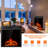22.5 in. Electric Fireplace Insert with 7 Brightness Levels, Timer, Overheating Protection