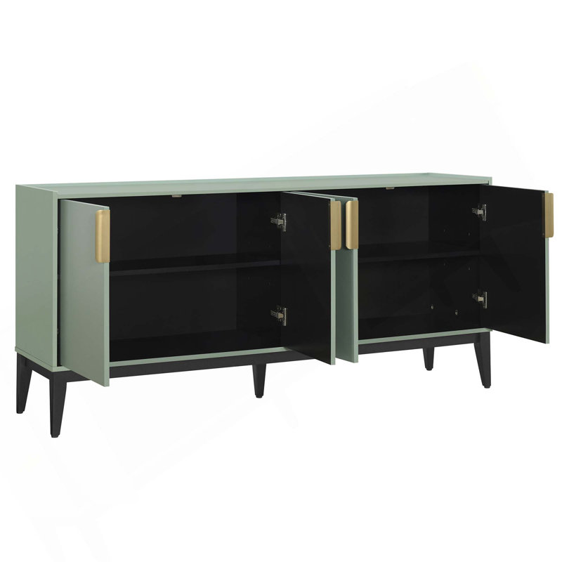 Armoire de rangement en bois avec 4 portes pour le couloir U_Style, Vert