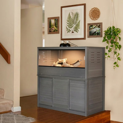 Large 48" Mojave Reptile Enclosure and Stand in Grey