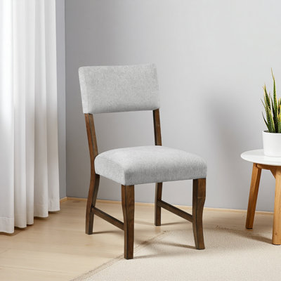 Ensemble de 2 chaises de salle à manger contemporaines rembourrées en tissu de chenille durable