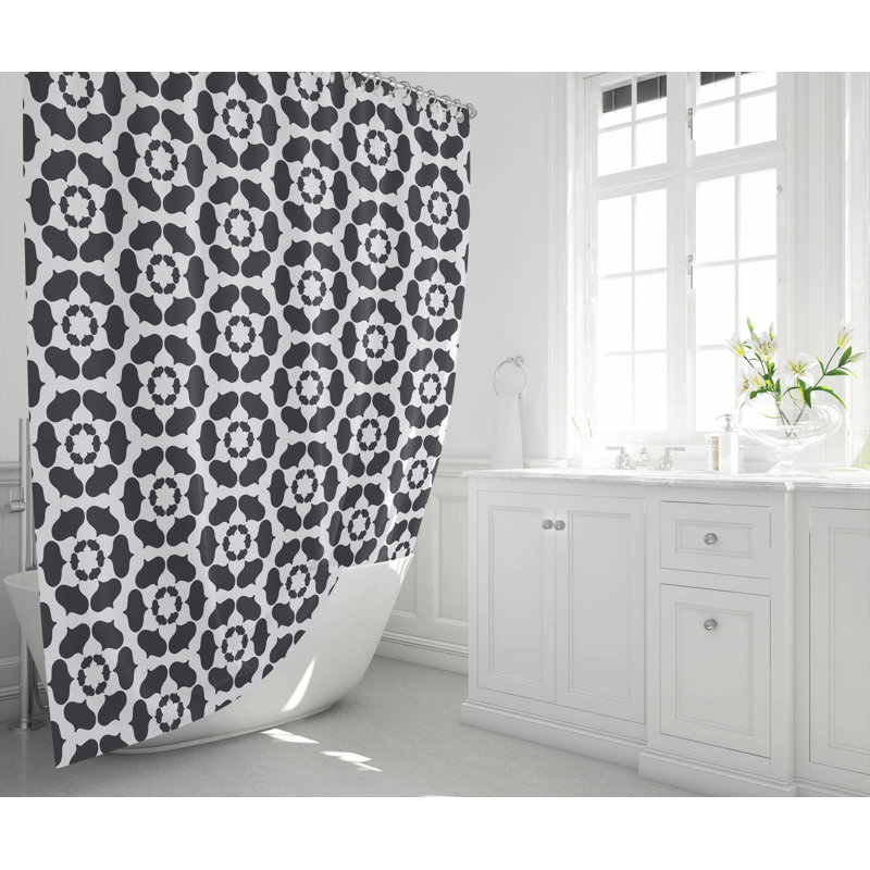 Eden Ultra-Thin Lightweight Shower Curtain, Charcoal
