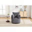 Chaise pivotante rembourrée en velours côtelé-455187907