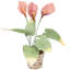 Plantes de Noël artificielles roses et vertes 19 po Calla