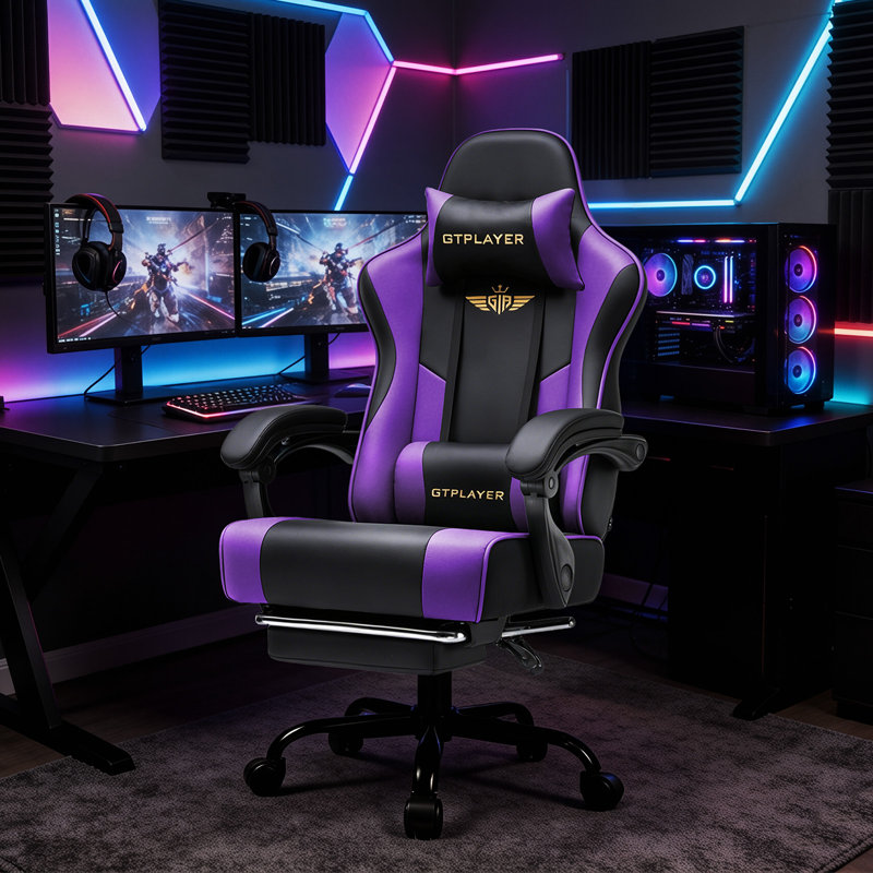 Brayden Studio PC & Racing Game Chair, Purple