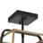 3-Light Farmhouse Semi Flush Mount Ceiling Light, Black Metal Cage with Wood Grain Finish, Rustic Industrial Close to Ceiling Fixture, ETL Listed, E12 Base, Dimmable, for Kitchen, Bedroom, Hallway
