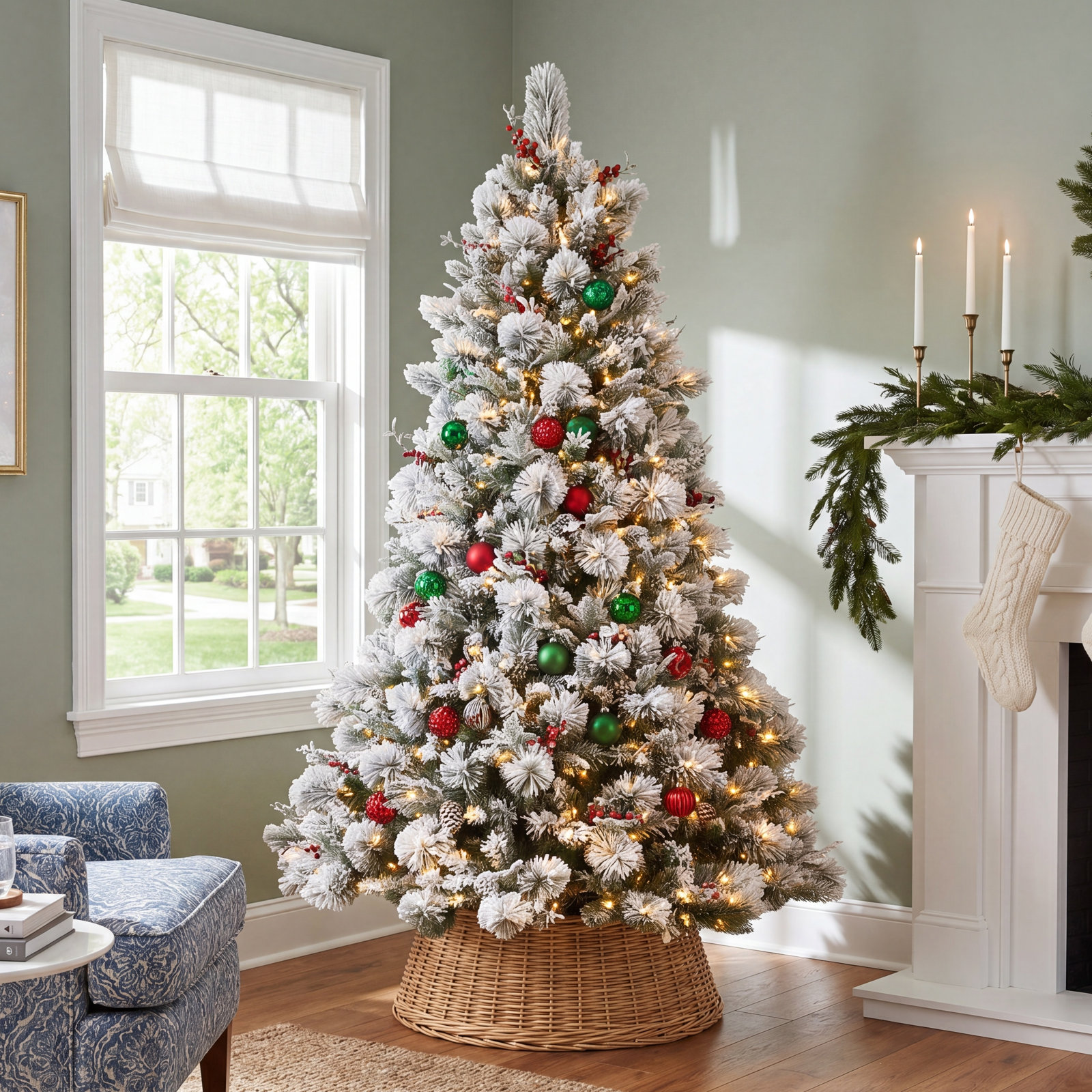 7.5' Pre-Lit Pine Tree