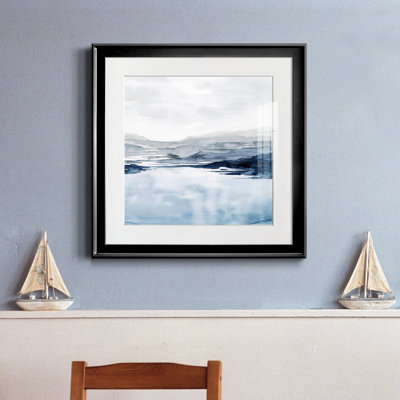 «Faded Horizon II», reproduction encadrée de qualité supérieure - prête à être accrochée