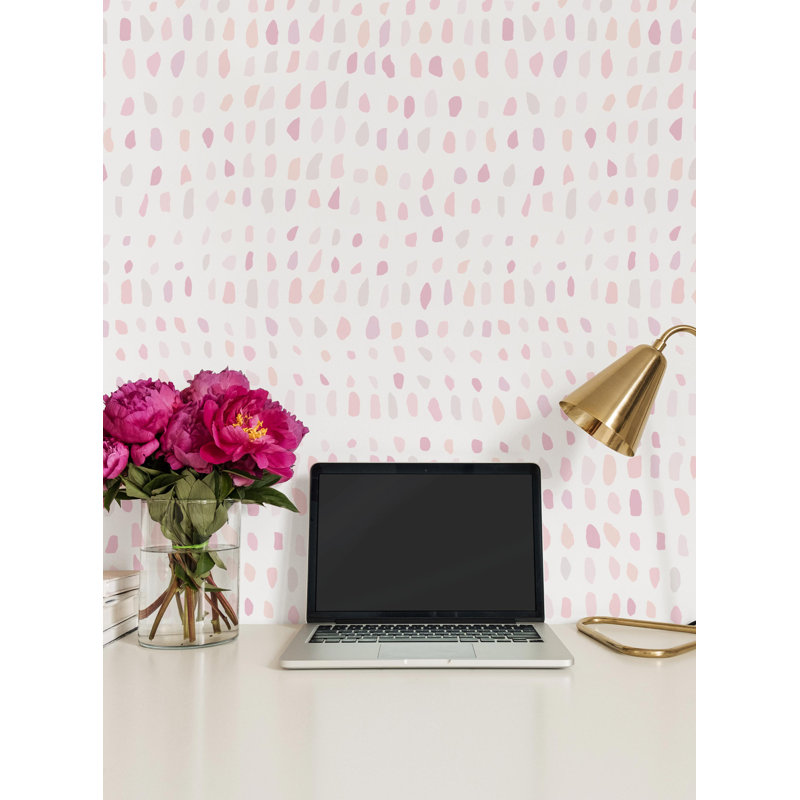 Confetti Time Peel And Stick Vinyl Wallpaper, Pink