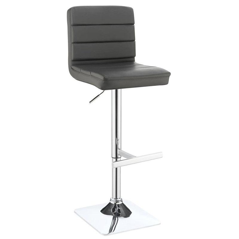 De 2 tabourets de bar modernes gris - rembourrés avec un rembourrage confortable et un dossier plein pour la détente, Gris