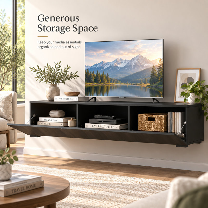 Meuble télé moderne avec rangement pour salon