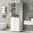 Large Storage Space Tilt-Out Laundry Hamper and Upper Storage Cabinet