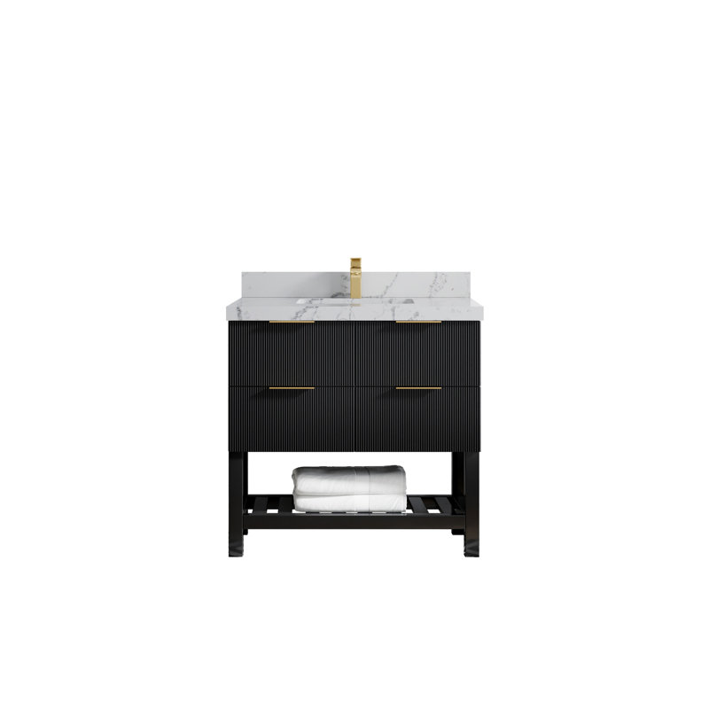 36 po X P 22 po De meuble-lavabo simple D Quartz Venatino