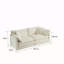 Ensemble de canapé modulaire moderne en chenille 3 pièces à assise profonde, idéal pour le confort et les agencements de salon polyvalents.