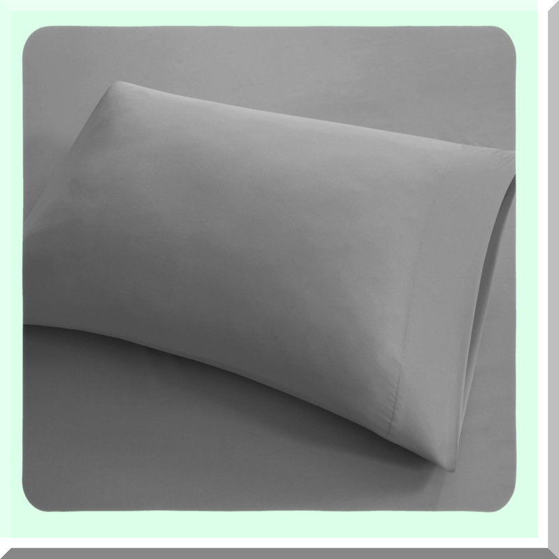 CoolMax Ultra-Breathable Microfiber Cooling Sheet Set - Moisture-Wicking Grey Bedding Bundle (4-Piece, Size SHET20-963)
