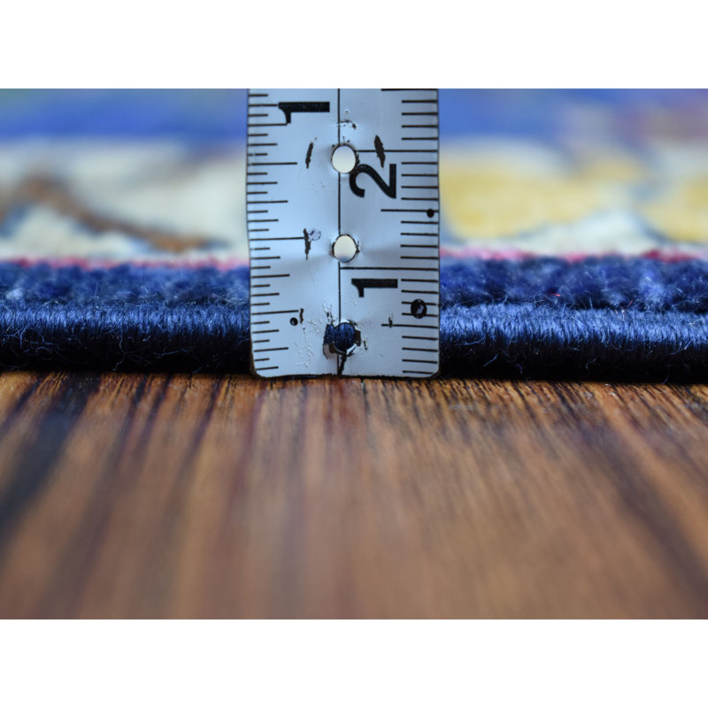 Tapis à main one-of-kind-noué la 2010 ersari blue s 6 pi x 8 pi 10 po Grapevine