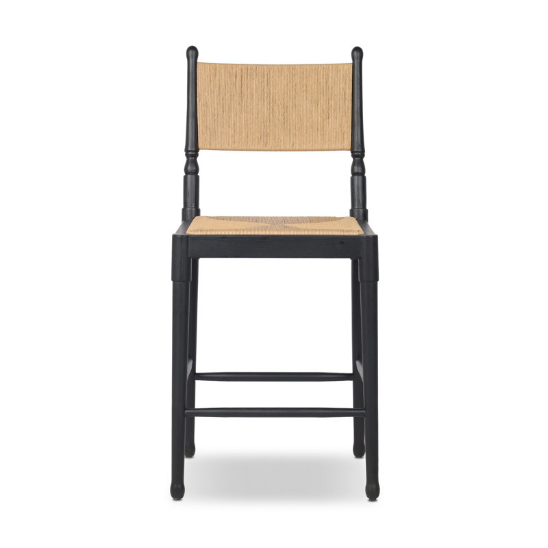 Fayth Bar Stool, Counter Stool (25.5" Seat Height), Stained Black Ash